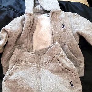 Baby 6 month ralph lauren sweatsuit charcoal grey